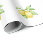Lemon Muster Wasserfarbe Einfach Geschenkpapier (Rolleneckpunkt)