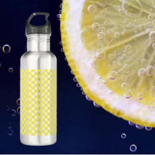 Lemon Muster Yellow Fruit Edelstahlflasche