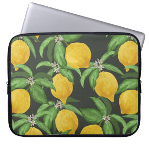 Lemon nahtlos Vintages Muster. Tropischer Obstbai Laptopschutzhülle