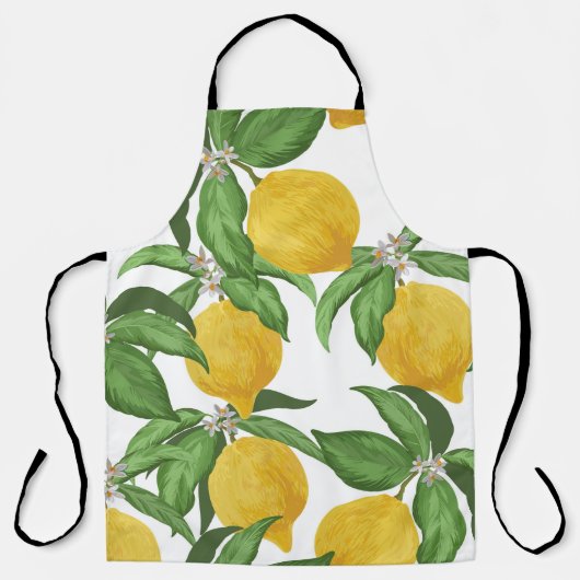 Lemon nahtlos Vintages Muster. Tropischer Obstbai Schürze (Vorderseite)