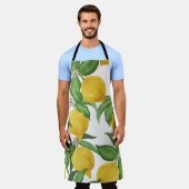 Lemon nahtlos Vintages Muster. Tropischer Obstbai Schürze (Getragen)