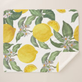 Lemon nahtlos Vintages Muster. Tropischer Obstbai Sherpadecke (Vorderseite (Horizontal))