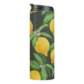 Lemon nahtlos Vintages Muster. Tropischer Obstbai Thermosbecher (Nach rechts gedreht)