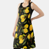 Lemon nahtloses Muster. Malerische Zitronenillustr Schürze (InSitu)