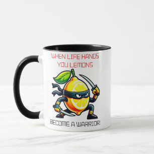 Lemon Ninja Warrior mit Schwertern Tasse