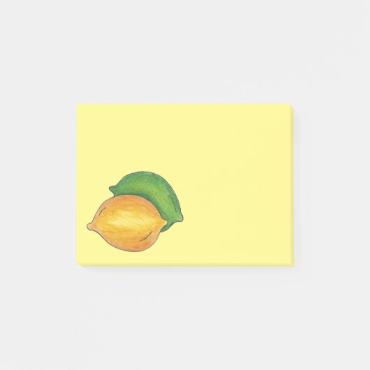 Lemon n'Limon Citrus Frucht Gelbe Zitronen Post Post-it Klebezettel (Vorderseite)