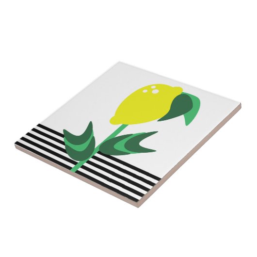 Lemon Obstgarten Pflanze Fliese (Seite)