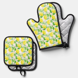 Lemon Ofenhandschuh & Topflappen-Set