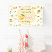 Lemon One Sweet 1. Geburtstag Banner (Insitu)