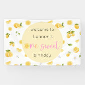 Lemon One Sweet Birthday Banner (Horizontal)