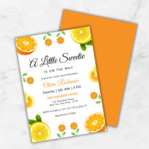 Lemon Orange Citrus Botanical Baby Shower