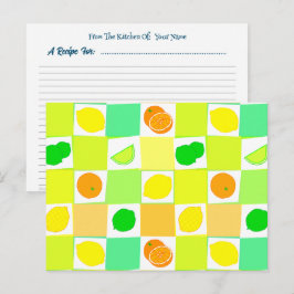 Lemon Orange Limes Citrus Editable Reciards Postkarte