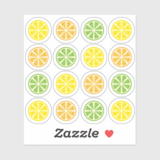 Lemon Orange Limon Fruchtzitrus dekorativ Aufkleber