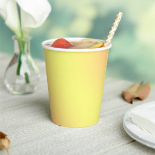 Lemon Orange Textur Farbe, Papier Party Cups Pappbecher