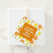 Lemon & Orange Wedding Brautparty Hauptpresse Geschenkanhänger (Beispiel)