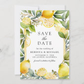 Lemon Orchard Citrus Wedding Save The Date (Vorderseite)