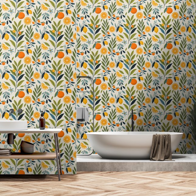 Lemon Orchard Dream Tapete (Badezimmer)