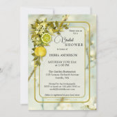 Lemon Orchard Wasserfarbe Bridal Dusche Einladung (Vorderseite)