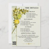 Lemon Orchard Watercolor Bachelorette Einladung (Rückseite)