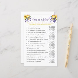 Lemon "Over and Under" Brautparty Game