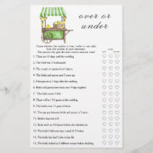 Lemon - Over or under bridal shower game (Vorderseite)