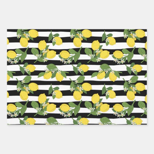 Lemon Pack Packpapier-Blätter Geschenkpapier Set (Vorderseite)