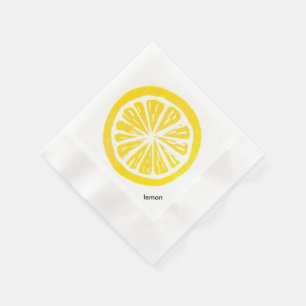 Lemon Paper Cocktail Napkins Serviette