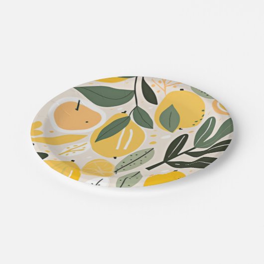 Lemon Pappteller (Schrägansicht)