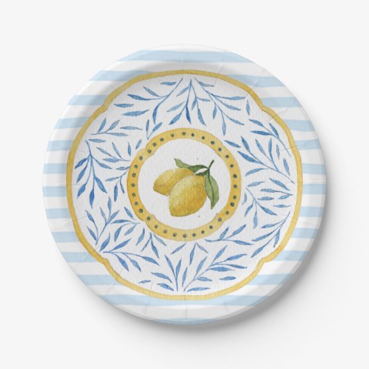 Lemon Party Plate for Kids Birthday Pappteller (Vorderseite)