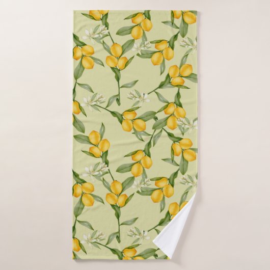 Lemon Pattern Badetuch Set Badehandtuch (Badehandtuch)