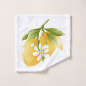 Lemon Pattern Badhandtuch Set (Waschlappen)