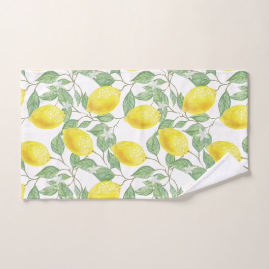 Lemon Pattern Badhandtuch Set (Handtuch)