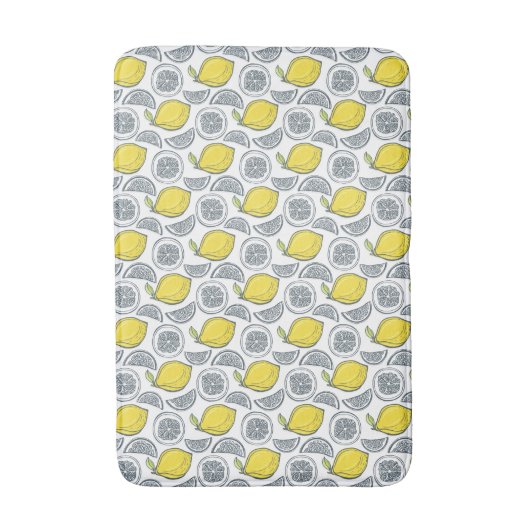 Lemon Pattern Badmatten Badematte (Vorderseite Vertikal)