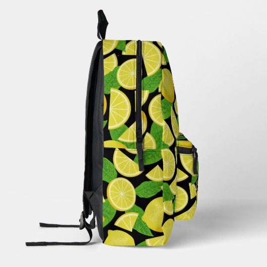Lemon Pattern Bedruckter Rucksack (Links)