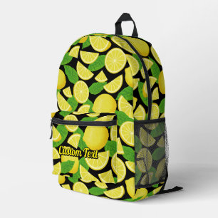 Lemon Pattern Bedruckter Rucksack