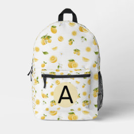 Lemon Pattern Bedruckter Rucksack