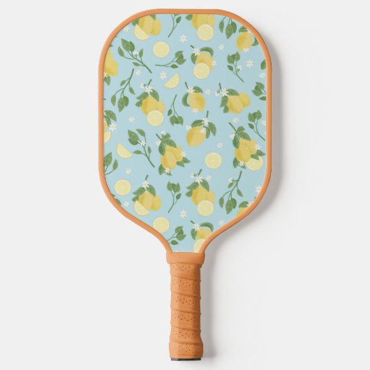 Lemon Pattern Blue Pickleball Paddle (Vorderseite)
