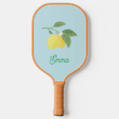 Lemon Pattern Blue Pickleball Paddle (Rückseite)