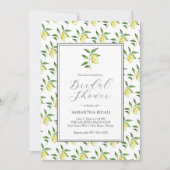 Lemon Pattern Bridal Shower Invitations Einladung (Vorderseite)