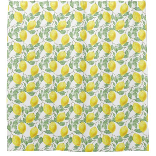 Lemon Pattern Duschvorhang (Vorderseite)