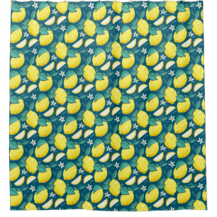 Lemon Pattern Duschvorhang