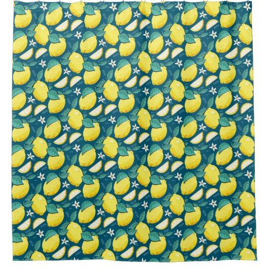 Lemon Pattern Duschvorhang (Vorderseite)