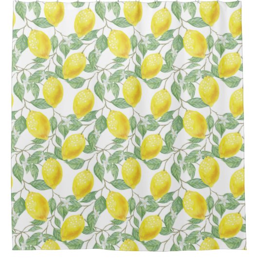 Lemon Pattern Duschvorhang (Vorderseite)