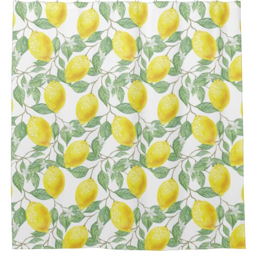 Lemon Pattern Duschvorhang (Vorderseite)
