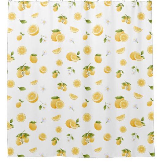 Lemon Pattern Duschvorhang (Vorderseite)