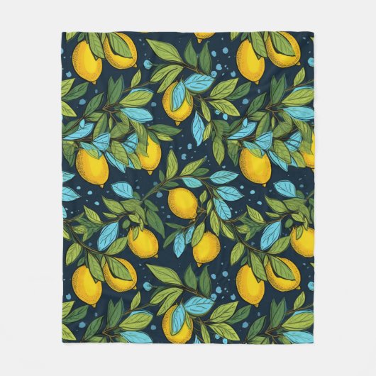 Lemon Pattern Fleecedecke (Vorderseite)