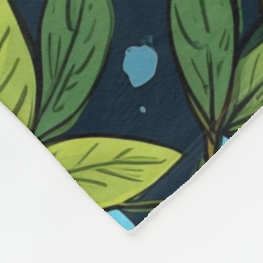 Lemon Pattern Fleecedecke (Ecke)