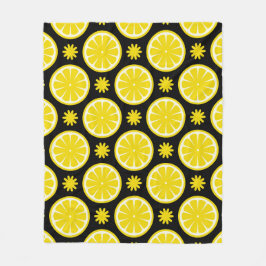 Lemon Pattern Fleecedecke