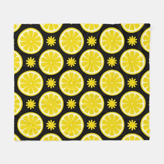 Lemon Pattern Fleecedecke (Vorderseite (Horizontal))