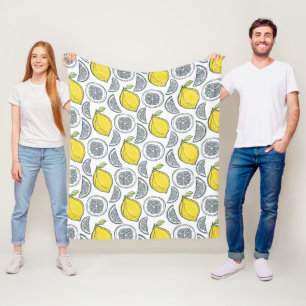 Lemon Pattern Fleecedecke